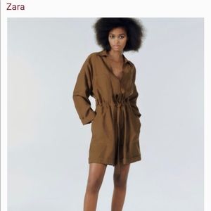 Zara NWT Tan Romper
